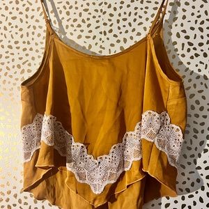NWT free people Silk lace Cami size M